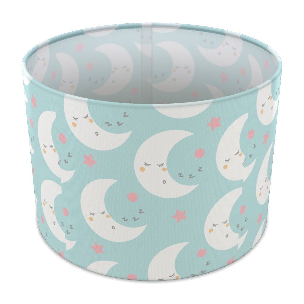 Cute Sleeping Moon and Pink Stars lampshade - 30cm Table