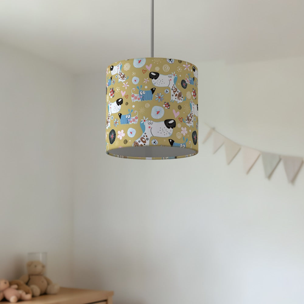 Playful Puppy Paws lampshade