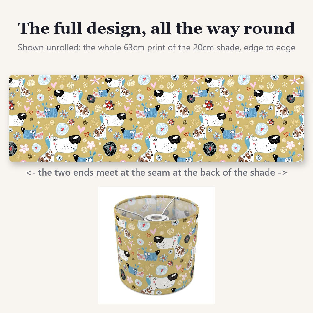 Playful Puppy Paws lampshade