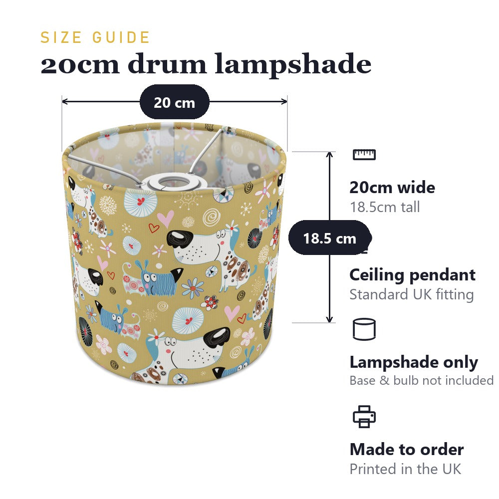 Playful Puppy Paws lampshade