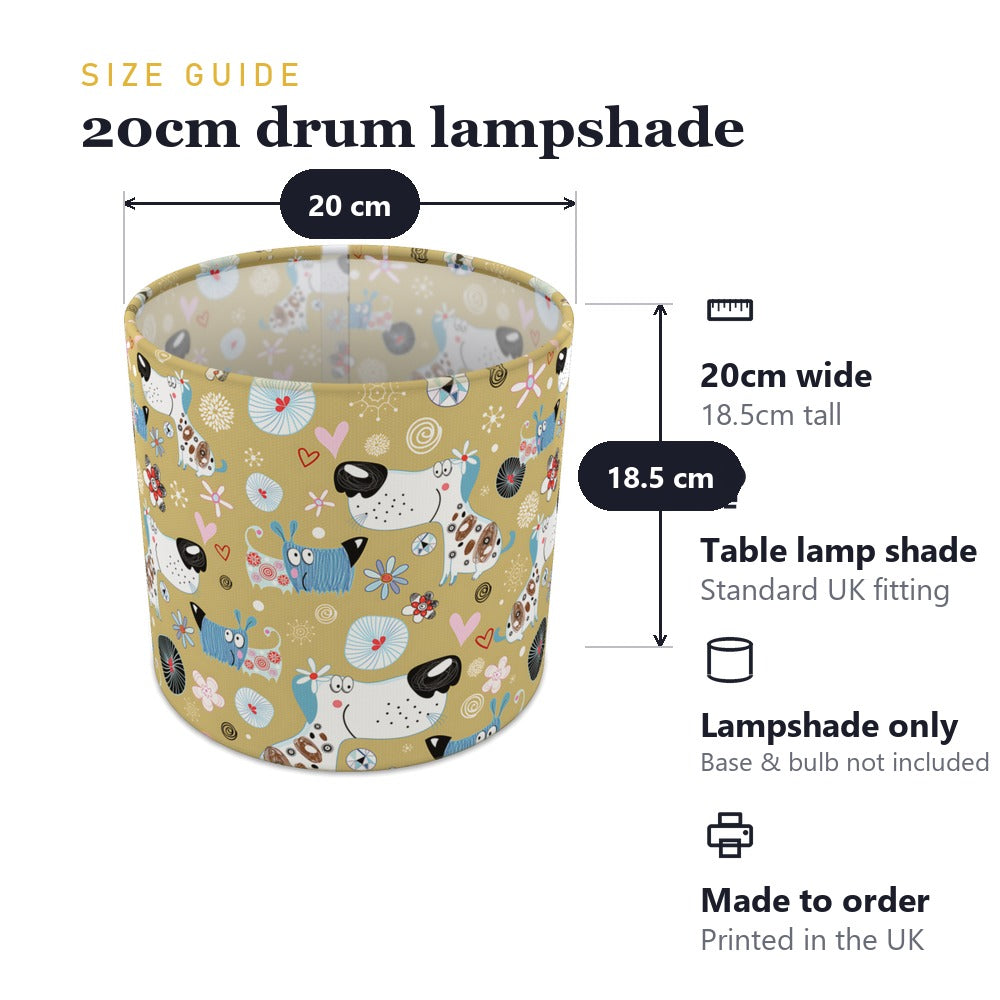 Playful Puppy Paws lampshade
