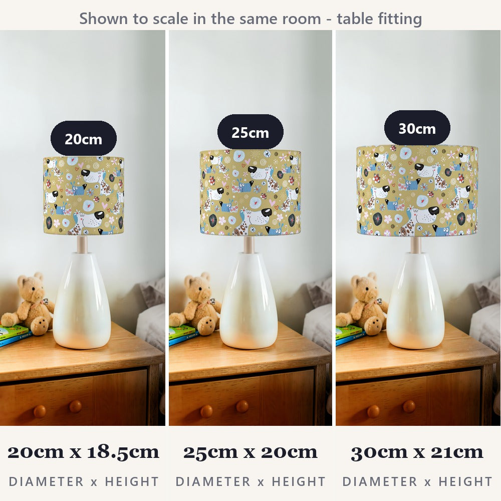 Playful Puppy Paws lampshade