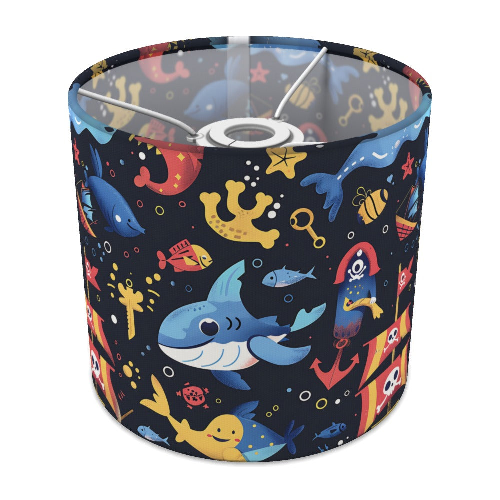 Whimsical Sharks and Pirates lampshade - 20cm Ceiling