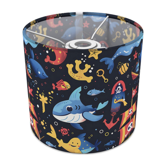 Whimsical Sharks and Pirates lampshade - 20cm Ceiling