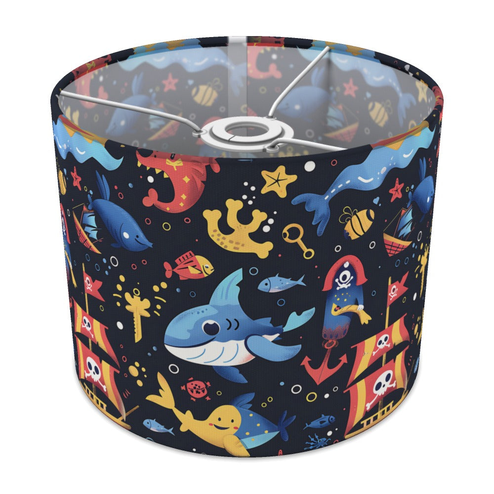 Whimsical Sharks and Pirates lampshade - 25cm Ceiling