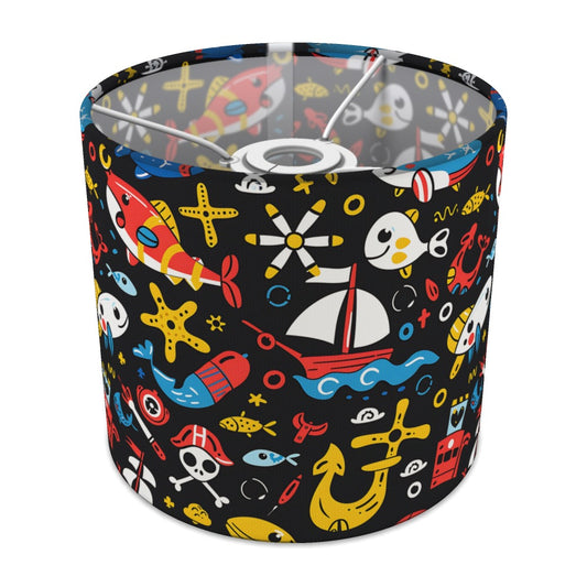 Colourful Boats and Fish lampshade - 20cm Ceiling
