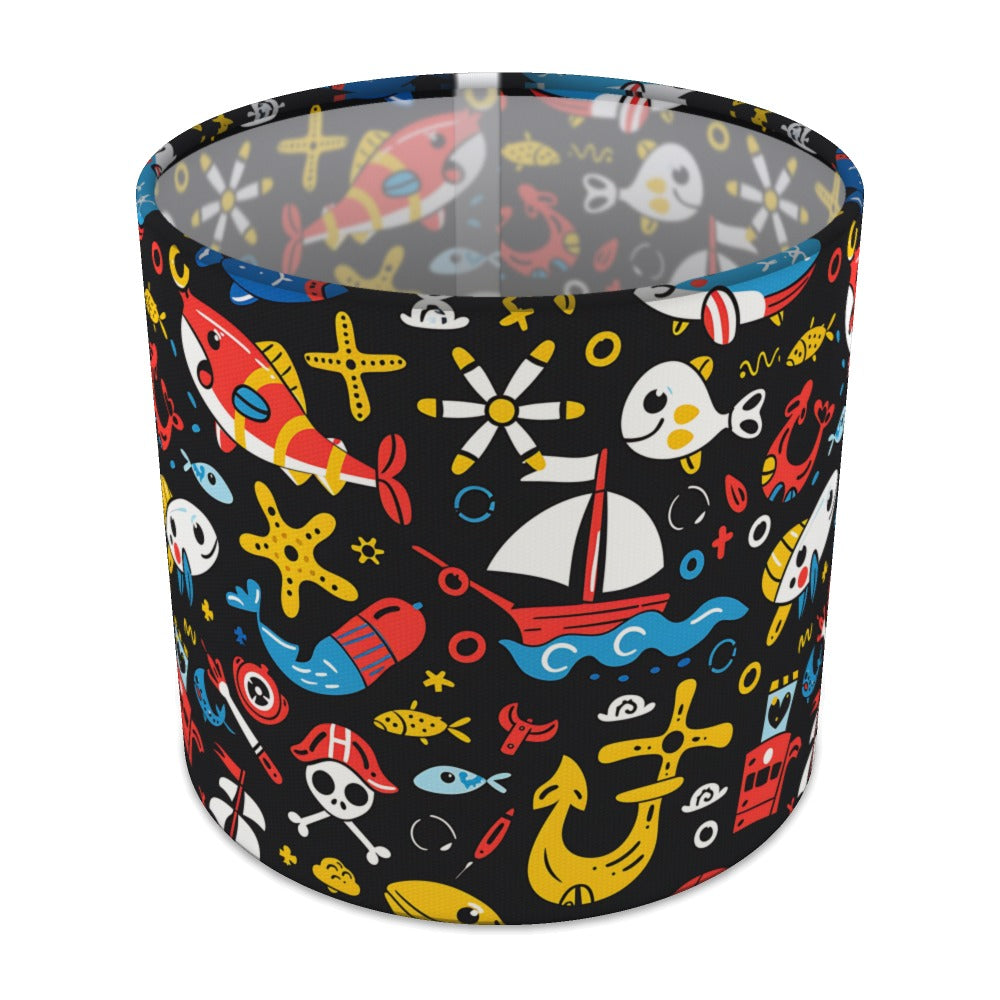 Colourful Boats and Fish lampshade - 20cm Table