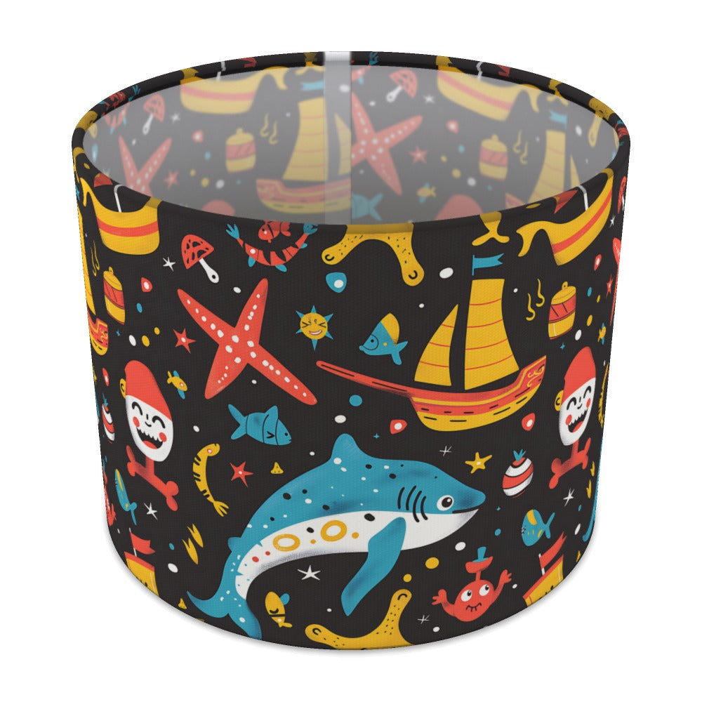 Bright Shark and Starfish lampshade - 25cm Table