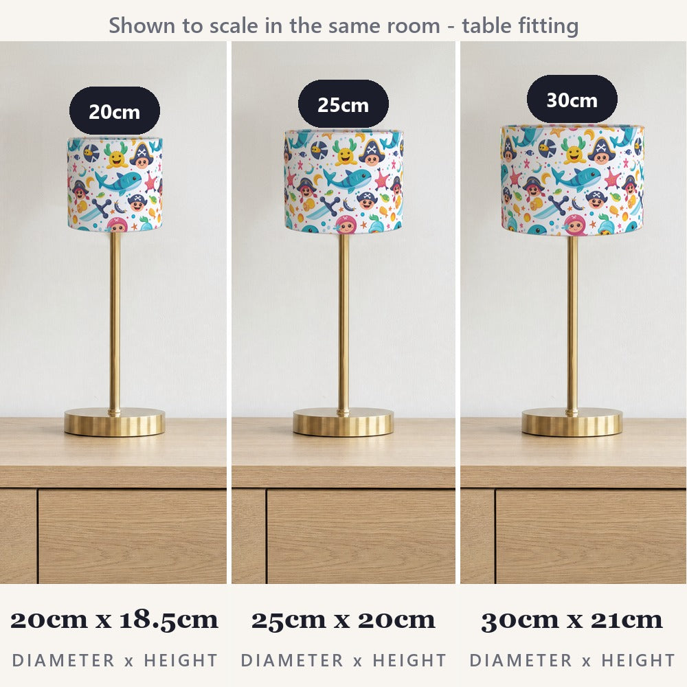 Pirate Characters and Fish lampshade