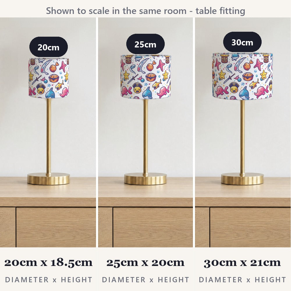 Pirate Shark Treasure lampshade