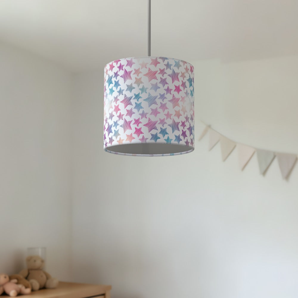 Multicolor Star Pattern lampshade