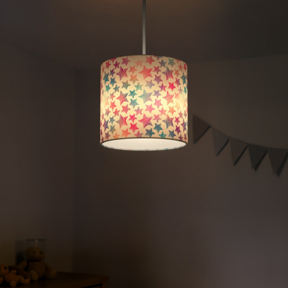 Multicolor Star Pattern lampshade