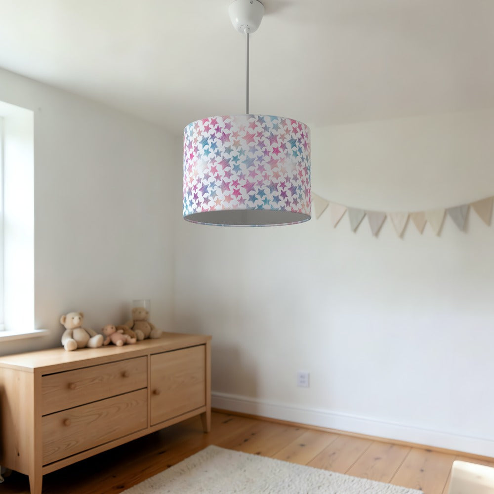 Multicolor Star Pattern lampshade