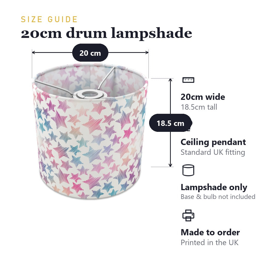 Multicolor Star Pattern lampshade