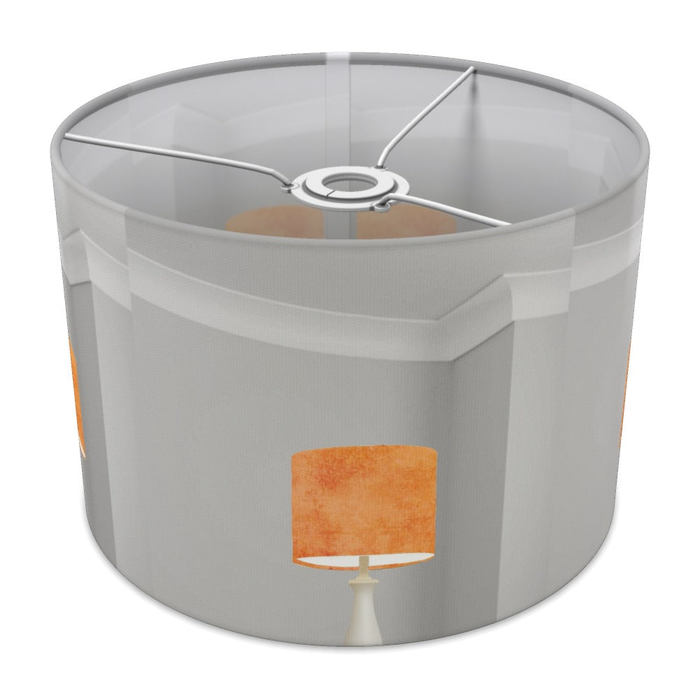 Rustic Orange Textured Pattern lampshade - 30cm Ceiling