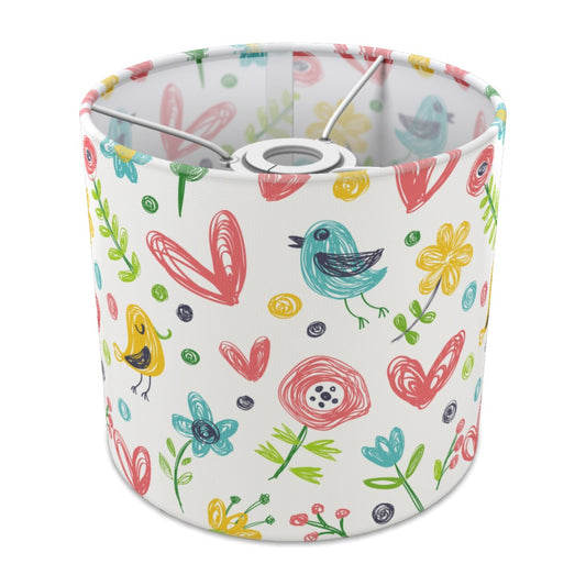 Whimsical Birds and Hearts lampshade - 20cm Ceiling