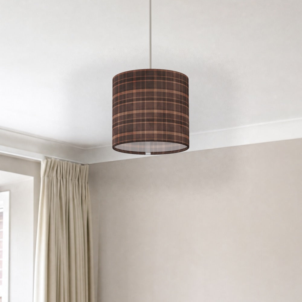 Brown Plaid Pattern lampshade