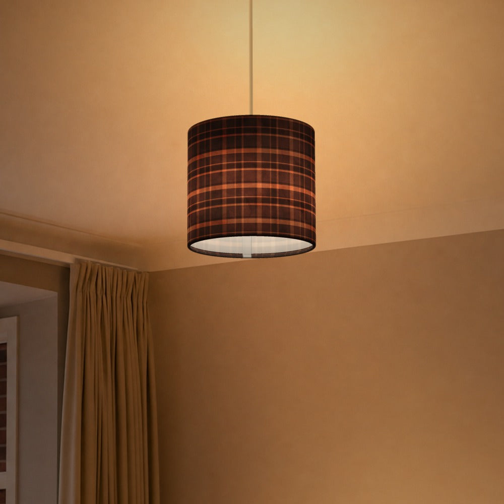 Brown Plaid Pattern lampshade
