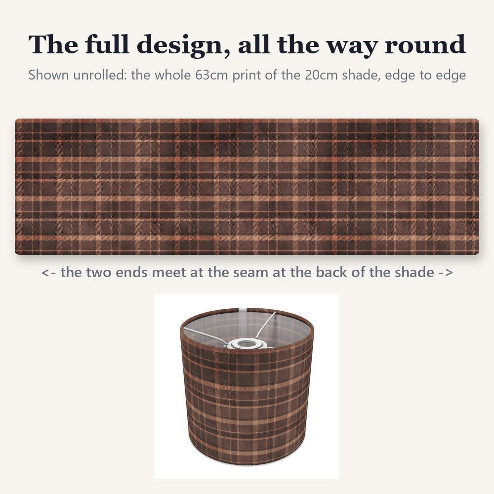 Brown Plaid Pattern lampshade