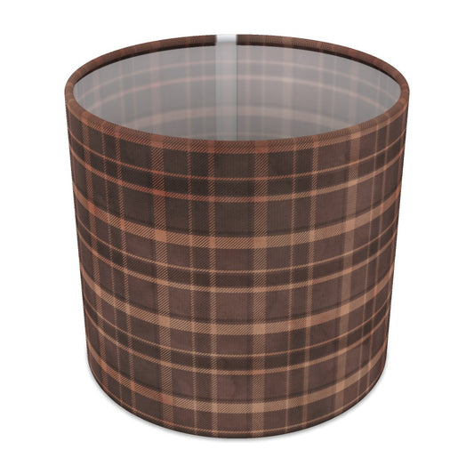 Brown Plaid Pattern lampshade - 20cm Table