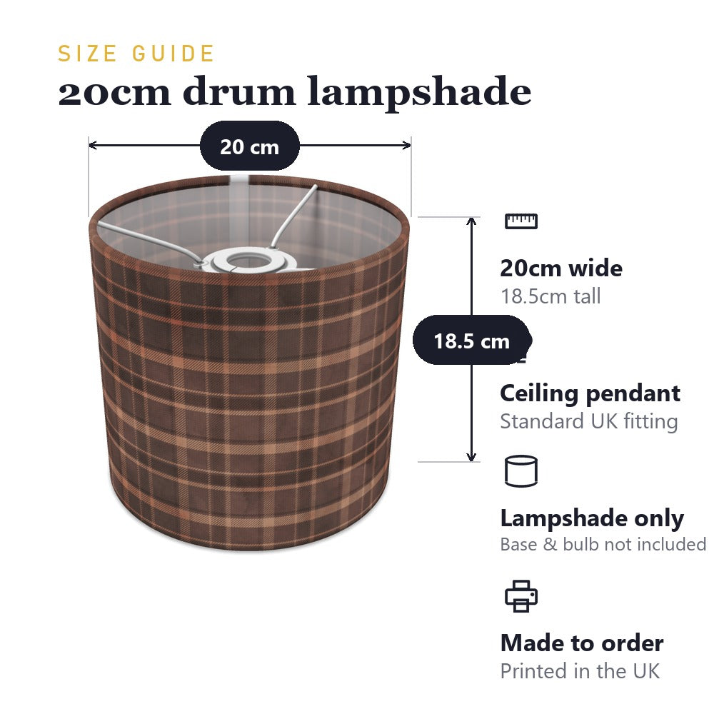 Brown Plaid Pattern lampshade