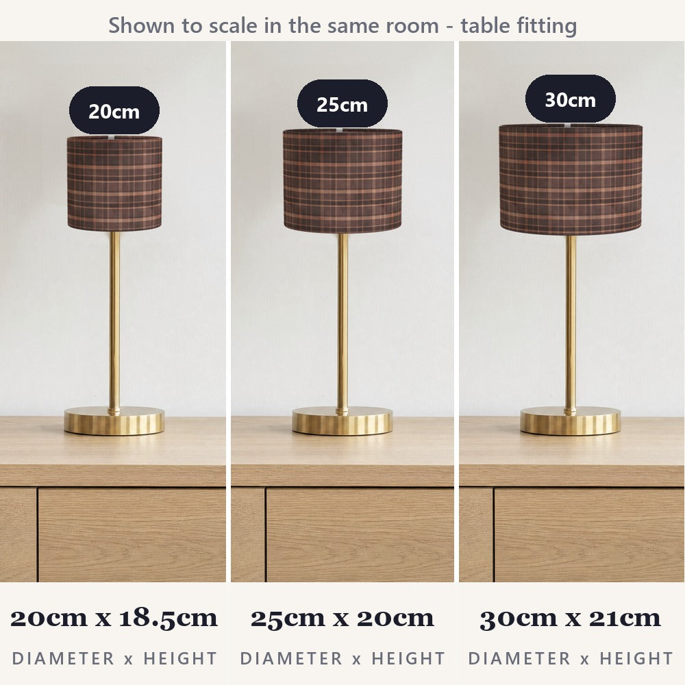 Brown Plaid Pattern lampshade