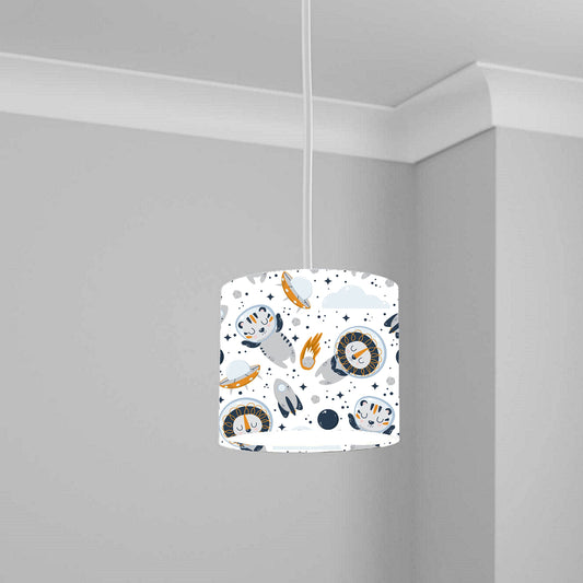 Cute Space Adventure Ceiling Lampshade Lightshade for Nursery - 20cm x 18.5cm