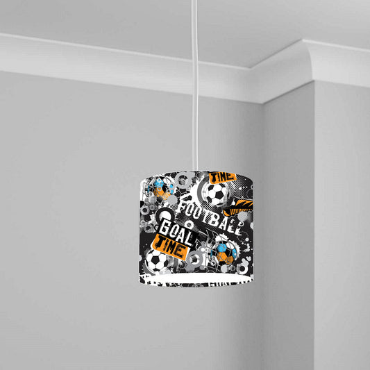 "Soccer Goal Time Ceiling Lampshade Lightshade for Nursery - 20cm x 18.5cm"