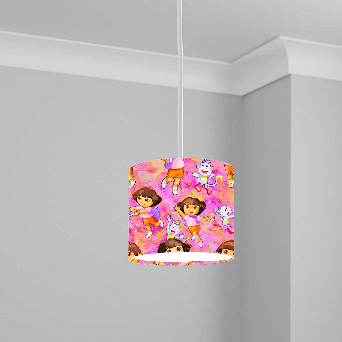Pink Adventure Friends Ceiling Lampshade Lightshade for Kids Room - 20cm x 18.5cm