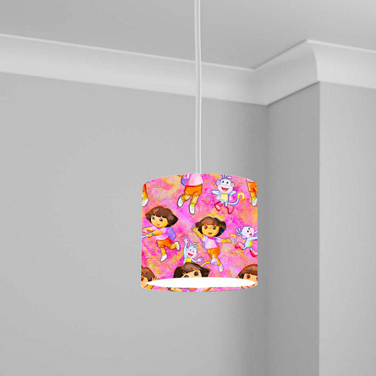 Pink Adventure Friends Ceiling Lampshade Lightshade for Kids Room - 20cm x 18.5cm