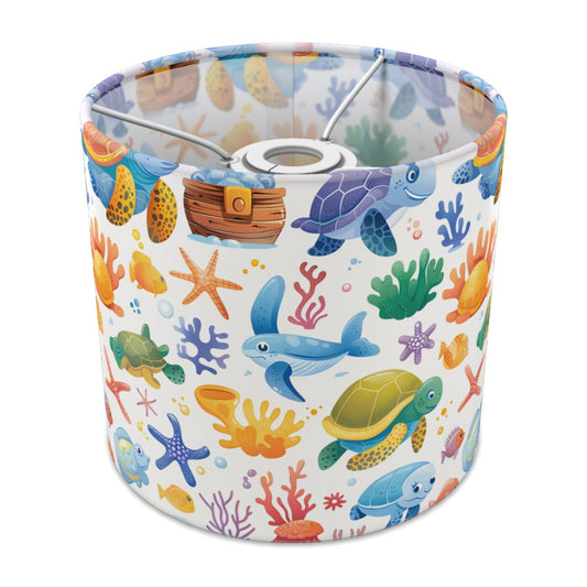 Turtles Treasure Chest Coral lampshade - 20cm Ceiling