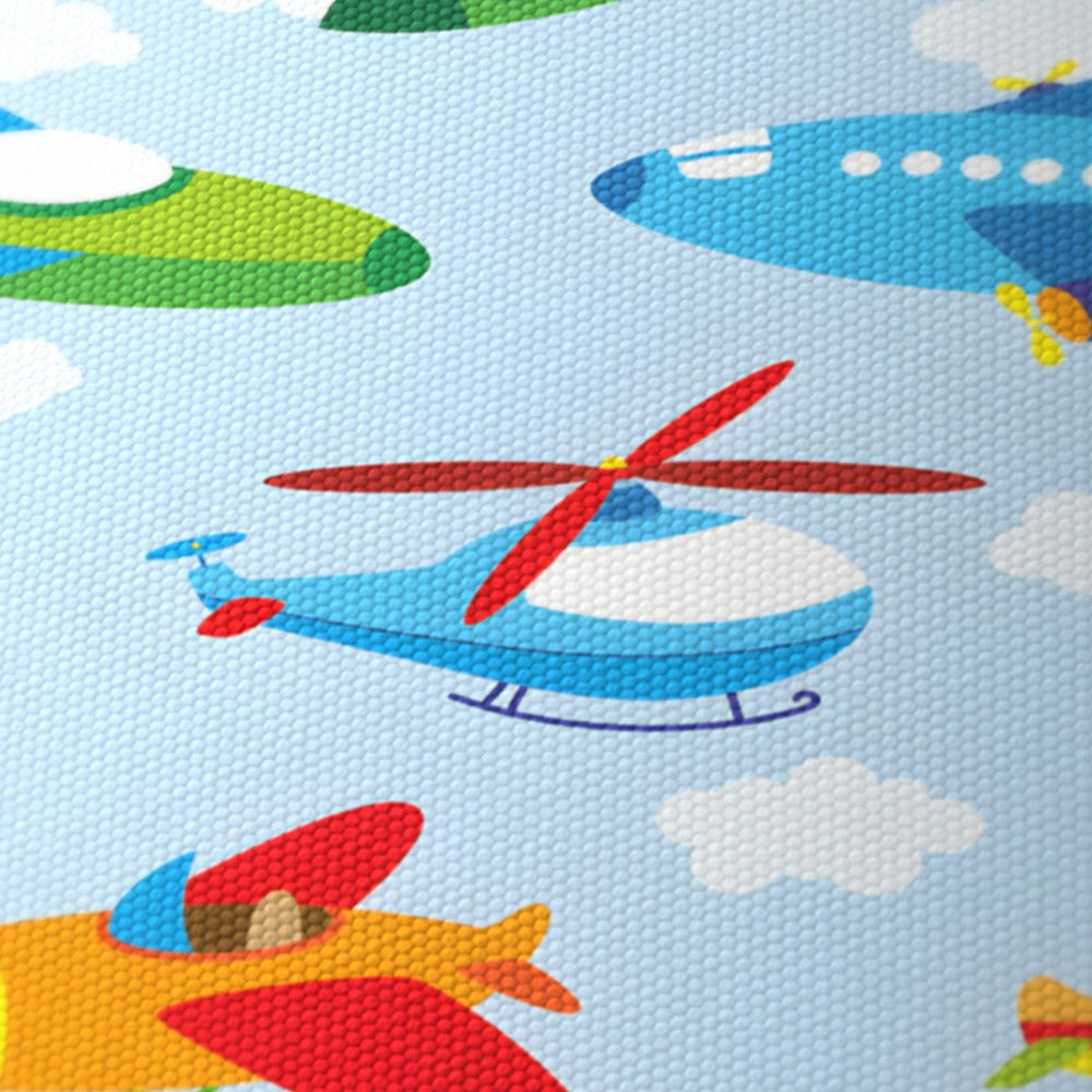 Colorful Helicopter and Airplane Sky lampshade