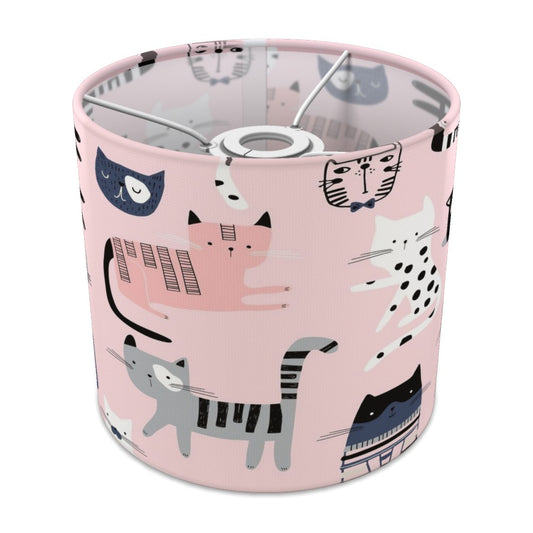 Pink Whimsical Cat lampshade - 20cm Ceiling