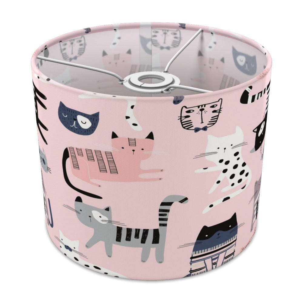 Pink Whimsical Cat lampshade - 25cm Ceiling