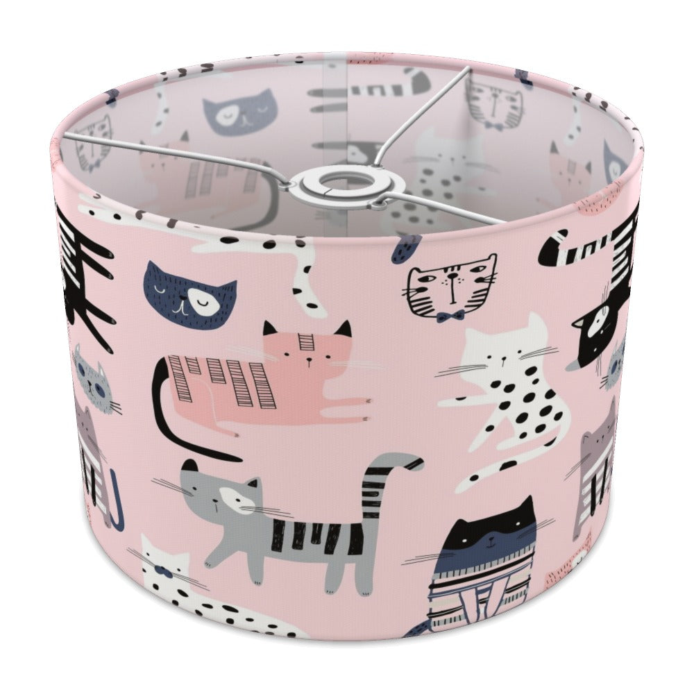 Pink Whimsical Cat lampshade - 30cm Ceiling