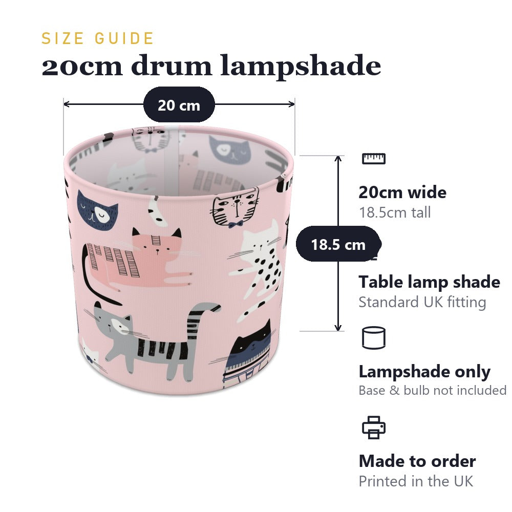 Pink Whimsical Cat lampshade