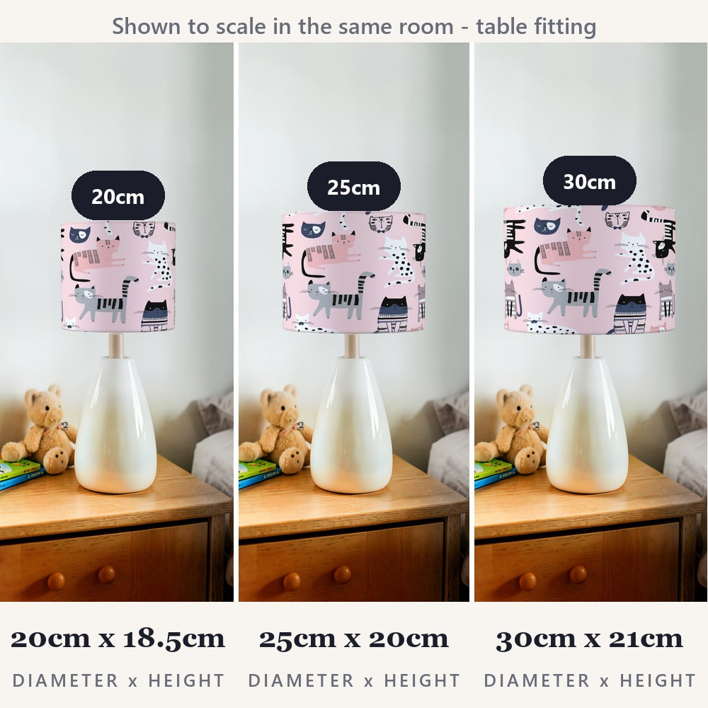 Pink Whimsical Cat lampshade