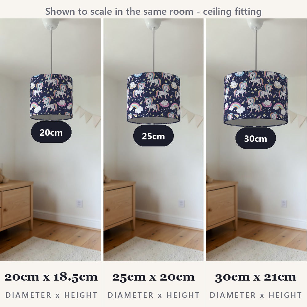 Enchanting Unicorn & Shooting Stars lampshade