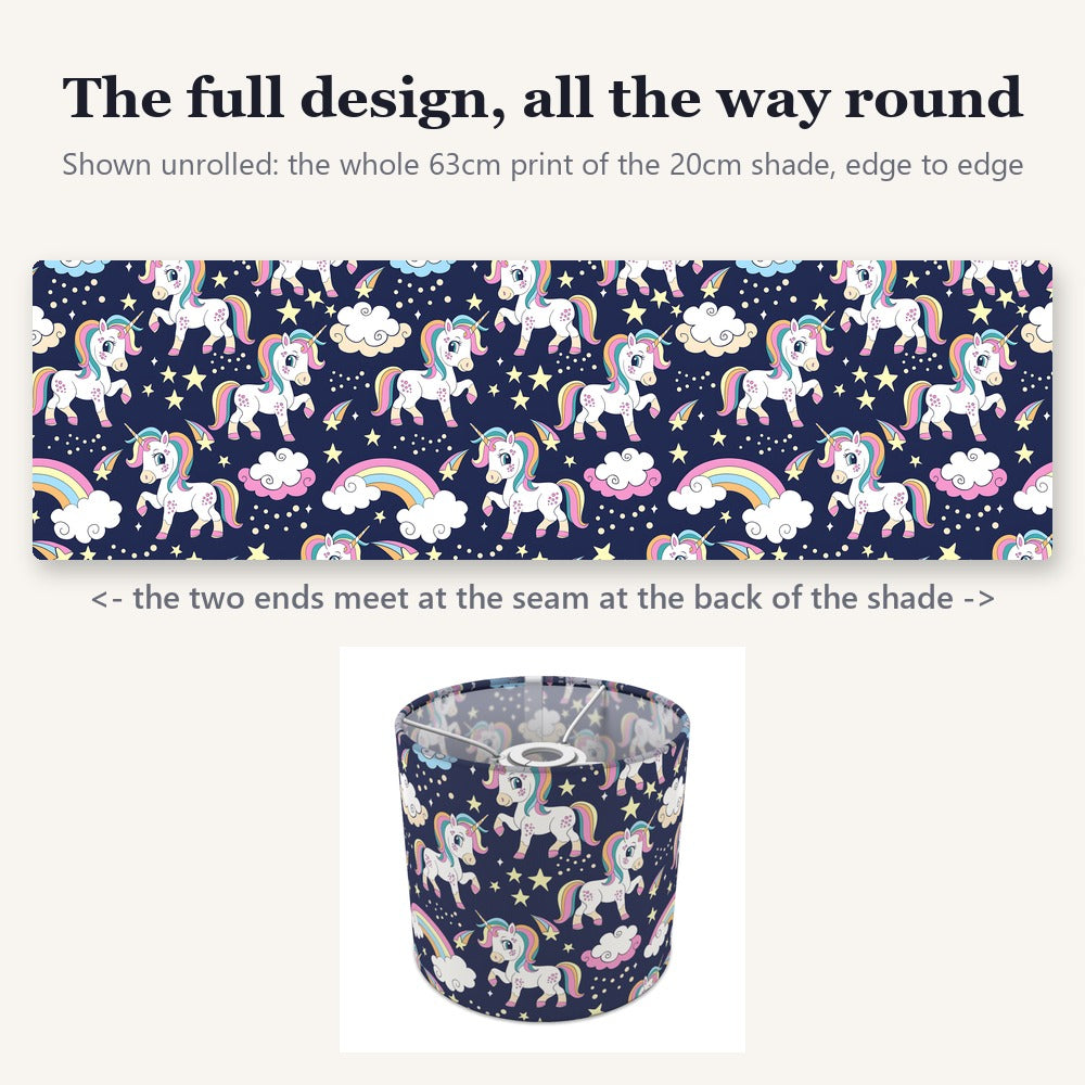 Enchanting Unicorn & Shooting Stars lampshade