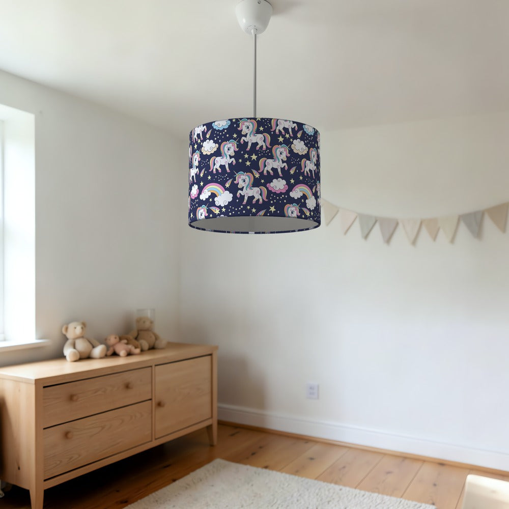 Enchanting Unicorn & Shooting Stars lampshade
