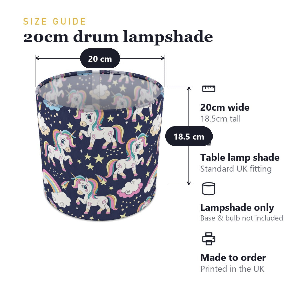 Enchanting Unicorn & Shooting Stars lampshade