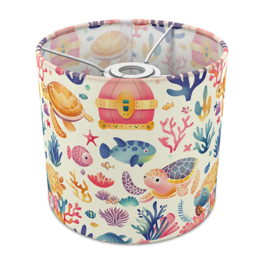 Colourful Turtles and Treasure lampshade - 20cm Ceiling