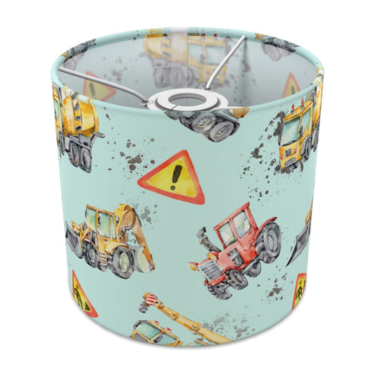 Multicolored Construction Vehicles lampshade - 20cm Ceiling