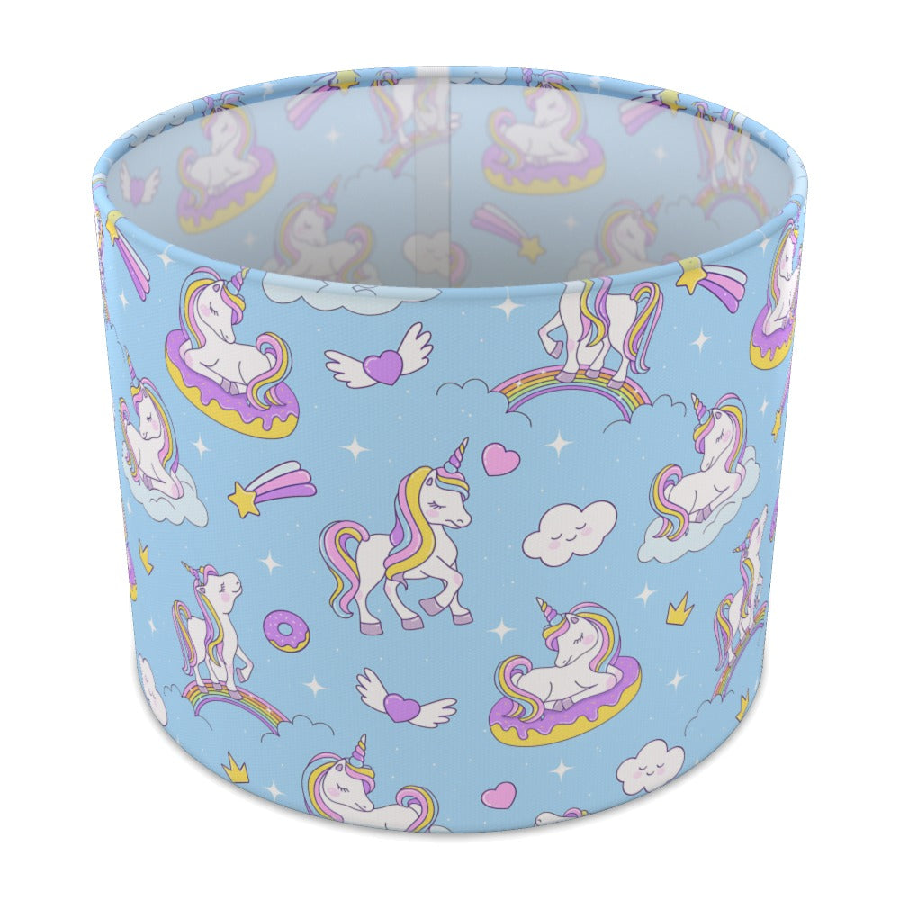 Pastel Unicorn and Rainbow lampshade - 25cm Table