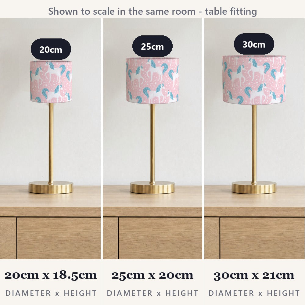Pink Unicorn and Stars lampshade