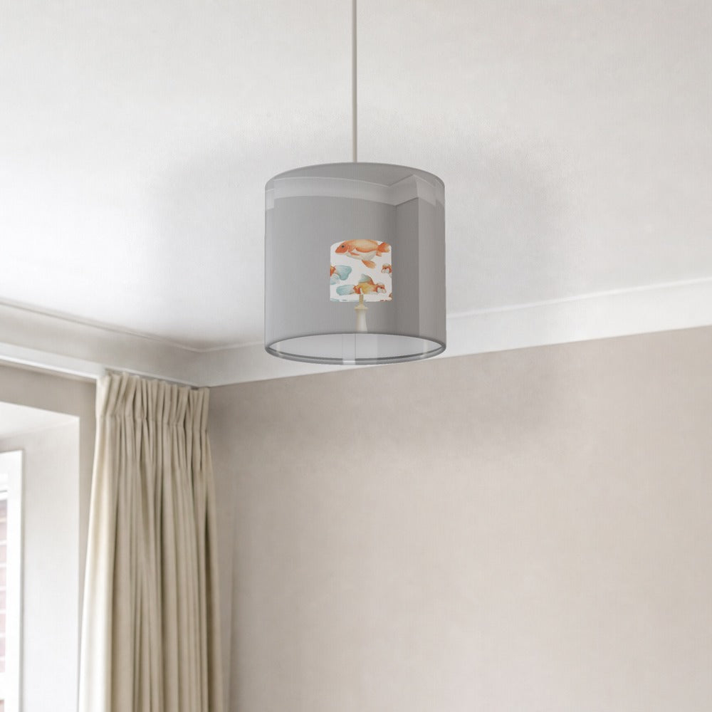 Orange Goldfish Pattern lampshade