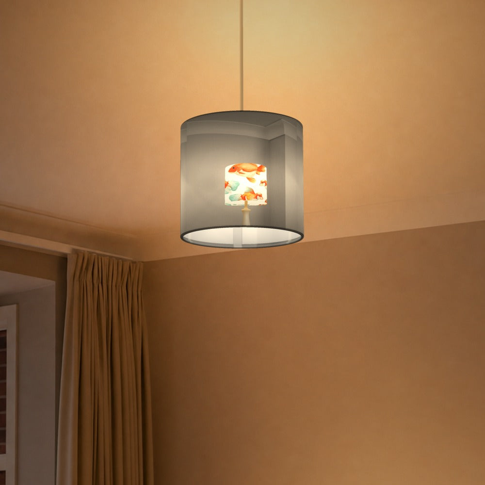 Orange Goldfish Pattern lampshade