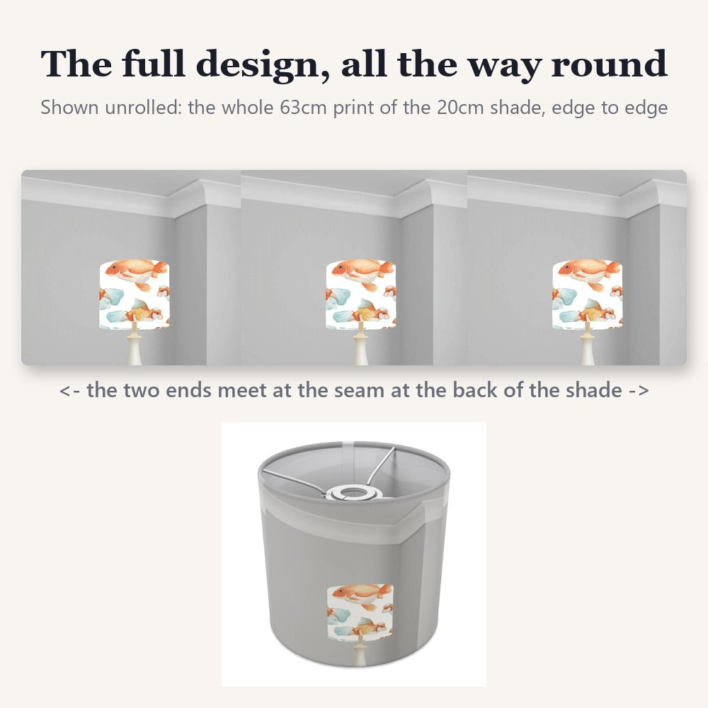 Orange Goldfish Pattern lampshade