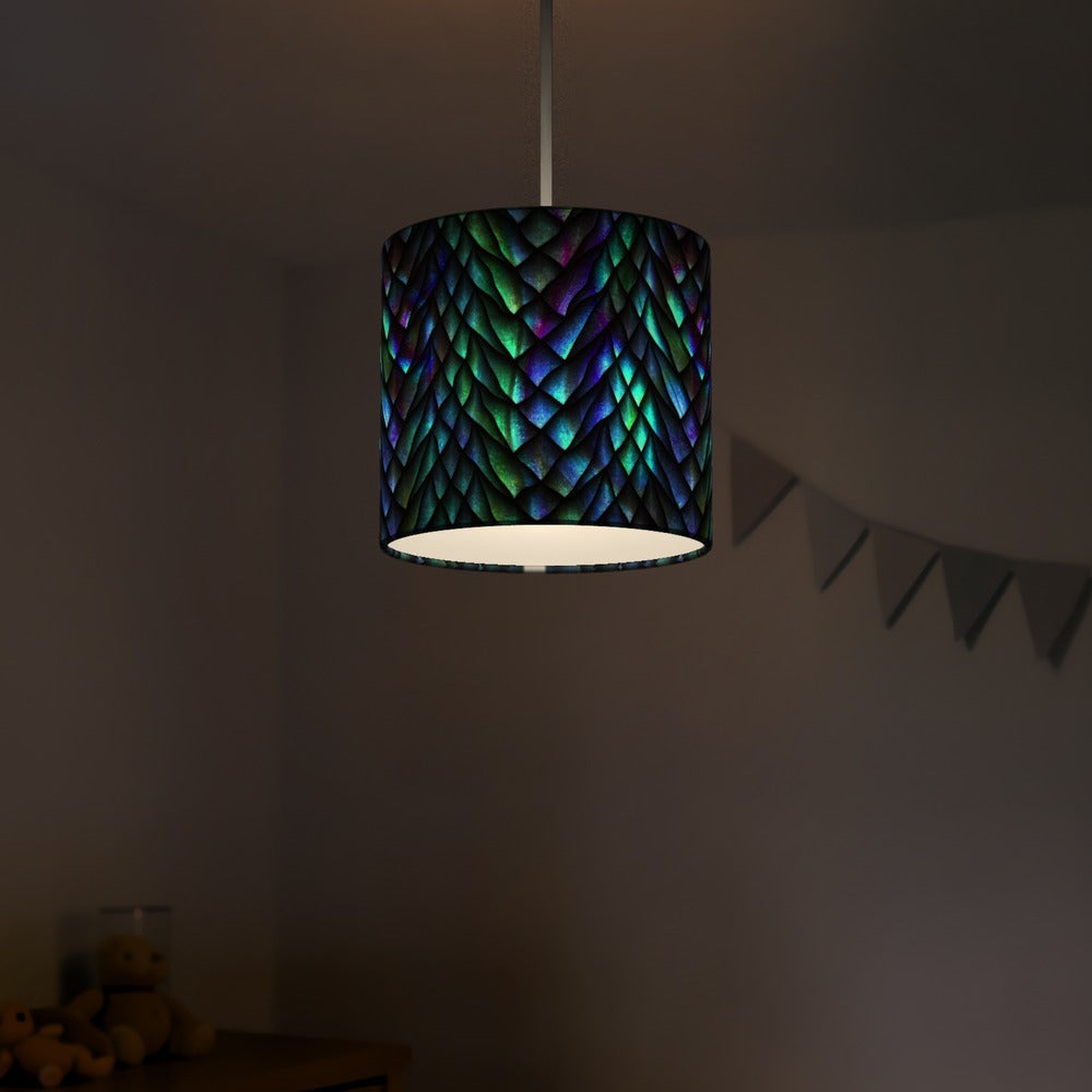 Iridescent Dragon Scale Pattern lampshade