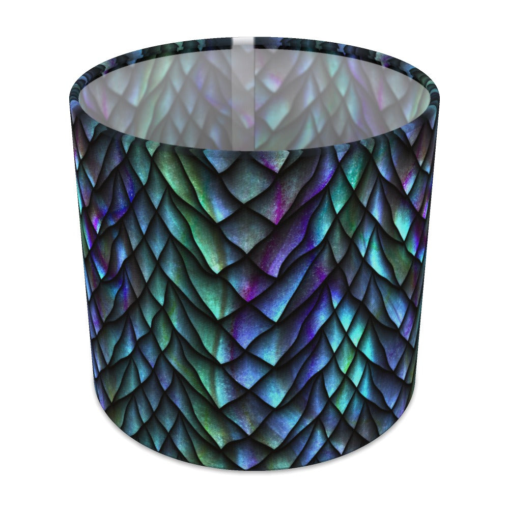 Iridescent Dragon Scale Pattern lampshade - 20cm Table
